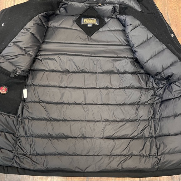 Pendleton Men’s Ontario Down Filled Parka Black Hooded Jacket SZ MED - Picture 10 of 12